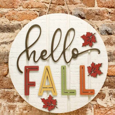 Rosefeels Hello Fall accroche-porte ferme entrée murale décor à la maison panneau de bienvenue