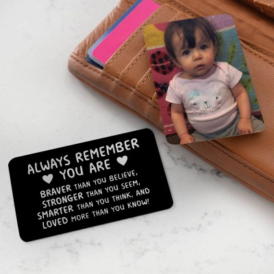 Rosefeels portefeuille en métal personnalisé carte photo note d'amour cadeau d'anniversaire pour être cher