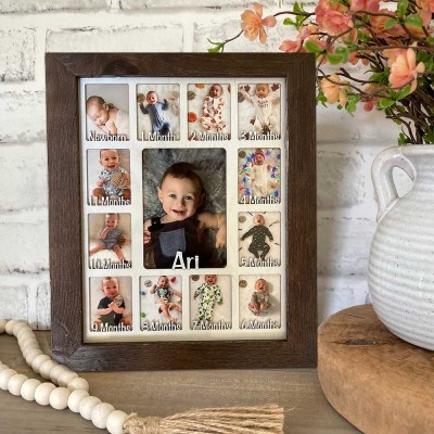 Rosefeels tableau d'affichage personnalisé pour bébé nouveau-né première année cadre photo cadeaux de chambre d'enfant