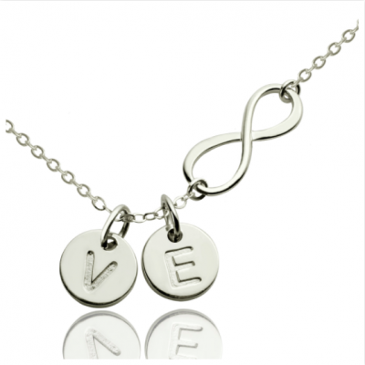 Collier initial infini personnalisé