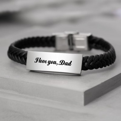 Bracelet Nom Gravé Personnalisé pour Homme