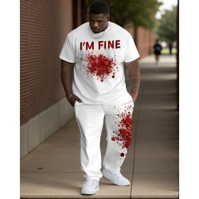 T-shirt à manches courtes I Am Fine grande taille pour hommes