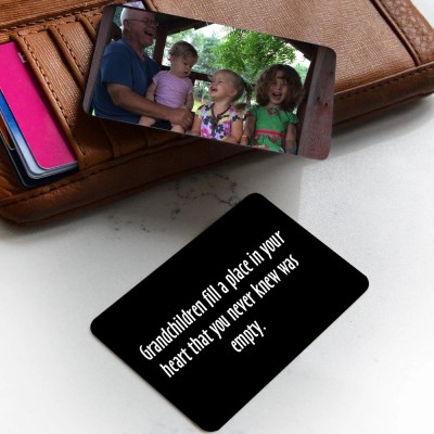 Rosefeels portefeuille en métal personnalisé carte photo note d'amour cadeau d'anniversaire pour papa