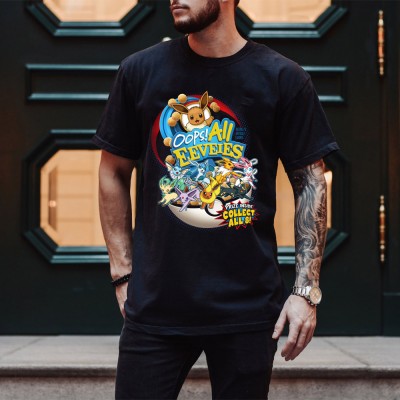 T-shirt à col rond personnalisé avec motif de dessin animé Le meilleur cadeau pour la fête des pères