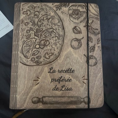 Livre de recettes familial personnalisé en bois pour maman, grand-mère, idées cadeaux pour le jour de Noël