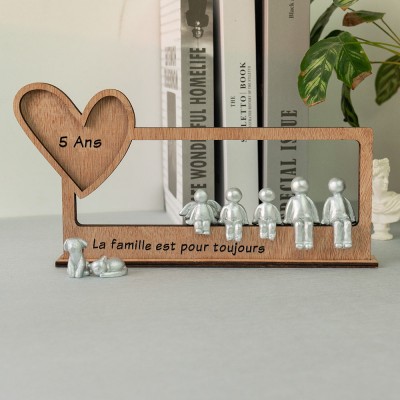 6 ans Notre petite famille Sculptures personnalisées Figurines 6 Anniversaire Cadeau de Noël