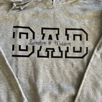 Sweat à capuche papa personnalisé avec noms d'enfants pour cadeau de fête des pères