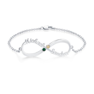 Personalized Infinity Charm Name Bracelet