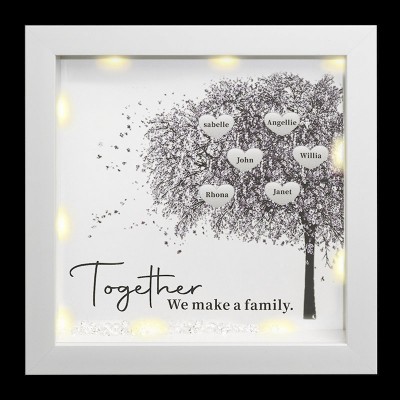 Personalized Family Tree Frame Home Decor Christmas Gift For Mom Grandma