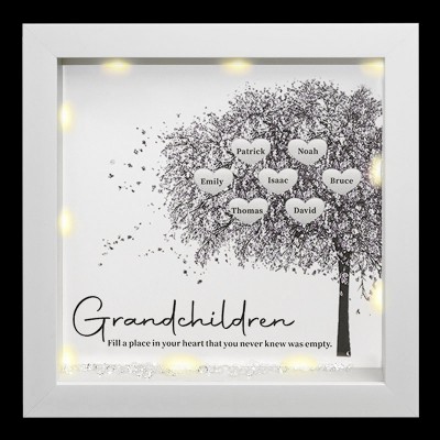 Personalized Family Tree Frame Home Decor Christmas Gift For Mom Grandma