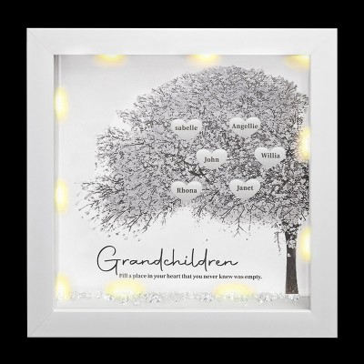 Personalized Family Tree Frame Home Decor Christmas Gift For Mom Grandma