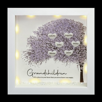 Personalized Family Tree Frame Home Decor Christmas Gift For Mom Grandma