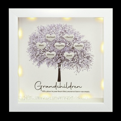 Personalized Family Tree Frame Home Decor Christmas Gift For Mom Grandma