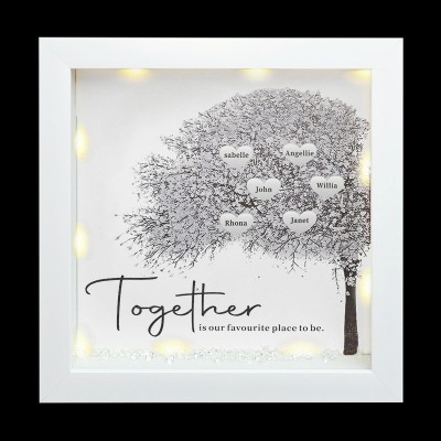 Personalized Family Tree Frame Home Decor Christmas Gift For Mom Grandma