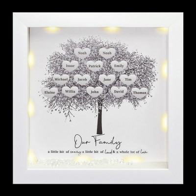 Personalized Family Tree Frame Home Decor Christmas Gift For Mom Grandma