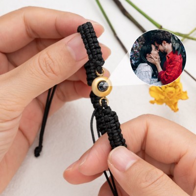 Bracelet à breloques personnalisé avec projection de photos, pour femme, âme sœur, Saint-Valentin