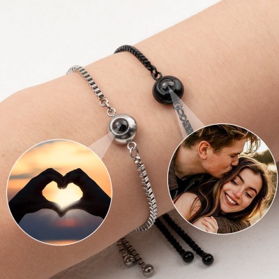 Bracelet de projection de photos personnalisé pour femme, âme sœur, idées cadeaux pour la Saint-Valentin
