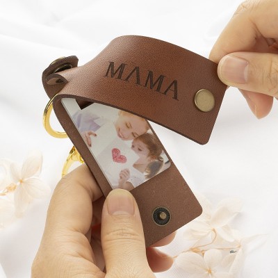 Porte-clés photo personnalisé pour la fête des mères