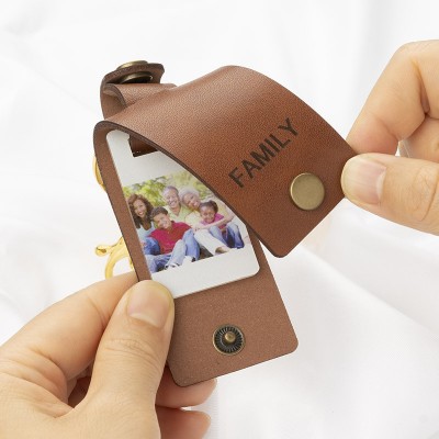 Porte-clés photo personnalisé pour la famille