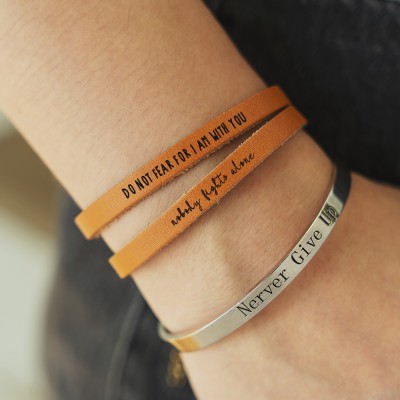 Bracelet d'Encouragement Significatif Cadeau d'Inspiration de Force