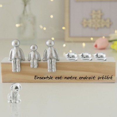 Figurines sculptées personnalisées, cadeau d'anniversaire, ensemble, c'est notre endroit préféré