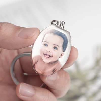 Porte-clés Photo Cristal Personnalisé Cadeau Personnalisé Bébé Enfants