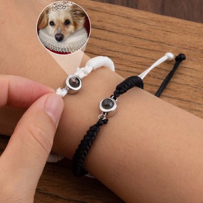 Bracelet de projection de photo commémoratif personnalisé pour animal de compagnie