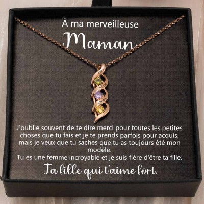 À ma merveilleuse maman collier de fille fils idées cadeaux pour la fête des mères