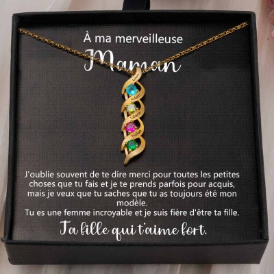 À ma merveilleuse maman collier cadeau de fille fils idées cadeaux pour la fête des mères