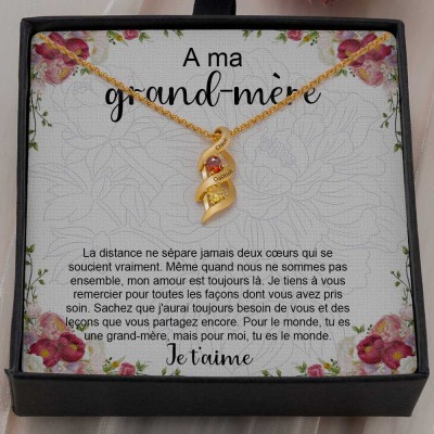 À ma grand-mère collier cadeau de petits-enfants Idées cadeaux pour la fête des mères de grand-mère