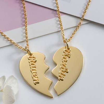 Collier Prénom Couple Personnalisé Cadeau Saint Valentin