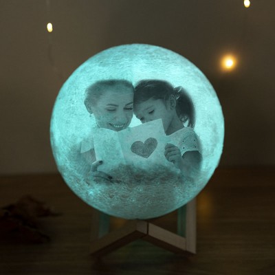 Lampe de lune personnalisée Multi Color 3D Photo Moon Light Touch Home Decor pour la fête des mères