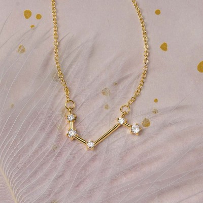 Collier Constellation Zodiaque Céleste Bélier Personnalisé