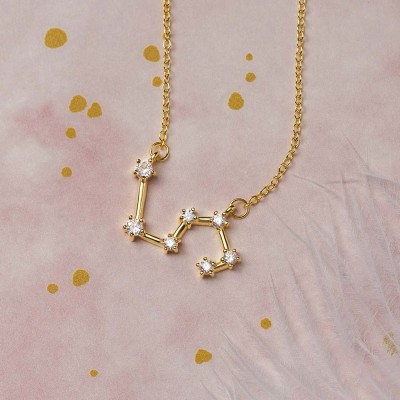 Collier Constellation Zodiaque Céleste Lion Personnalisé