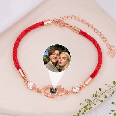 Bracelet à breloques personnalisé avec projection de photos commémoratives, idées cadeaux pour la Saint-Valentin