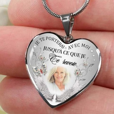 Collier personnalisé "JE TE PORTERAI AVEC MOI"