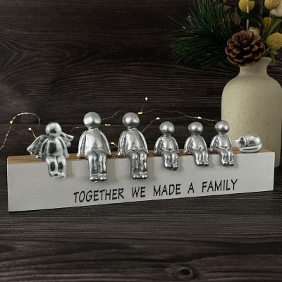 La famille est tout Personnalisé Sculpture Figurines Anniversaire Cadeau de Noël
