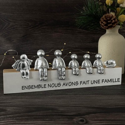 La famille est tout Personnalisé Sculpture Figurines Anniversaire Cadeau de Noël