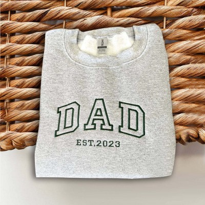 Sweat à capuche personnalisé brodé pour papa avec les noms des enfants pour cadeau de fête des pères