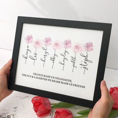 Si un ami était des fleurs cadre nom signe personnalisé soeur ami famille cadeau