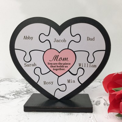 Personalized Frame Mom You Are The Piece That Holds Us Together Puzzles Pieces Name Sign Home Decor