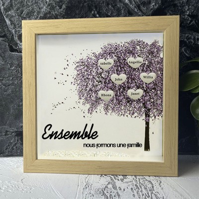 Ensemble, nous avons fait une famille personnalisée arbre généalogique nom cadre décor à la maison