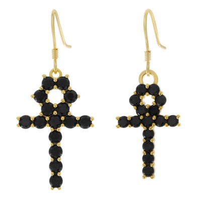 Les boucles d'oreilles Ankh suspendues