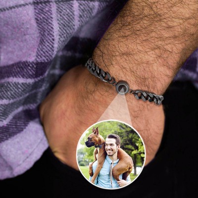 Bracelet personnalisé de projection de photo commémorative pour elle et lui