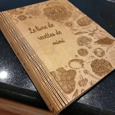 Livre de recettes familial personnalisé en bois Mimi pour maman grand-mère, idées cadeaux pour le jour de Noël