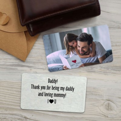 Rosefeels portefeuille en métal personnalisé carte photo note d'amour cadeau d'anniversaire pour être cher