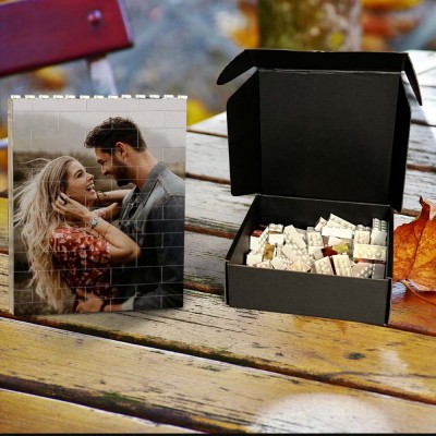 Rosefeels Bloc photo personnalisé Puzzle brique de construction Anniversaire Idées de cadeau pour la Saint-Valentin