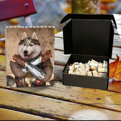 Rosefeels Bloc photo personnalisé Puzzle brique de construction souvenir pour animal de compagnie