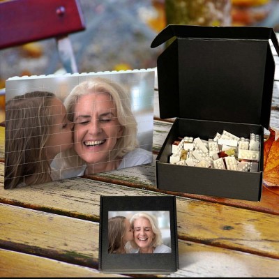 Rosefeels bloc photo personnalisé puzzle brique de construction cadeau souvenir de famille pour grand-mère
