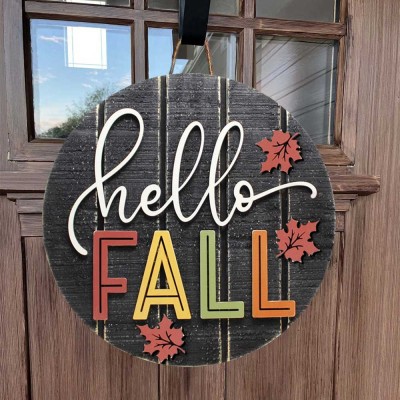 Rosefeels Hello Fall accroche-porte ferme entrée murale décor à la maison panneau de bienvenue